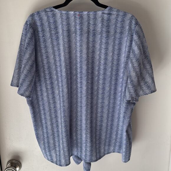 MK Michael Kors Front Tie Blouse EUC XL - Picture 2 of 5